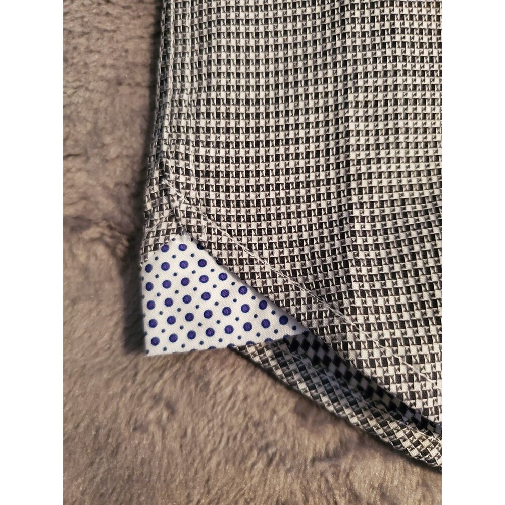 Michelsons of London Wrinkle Free Stretch Gingham Dress Shirt S 14-14.5 32/33 - Picture 6 of 16